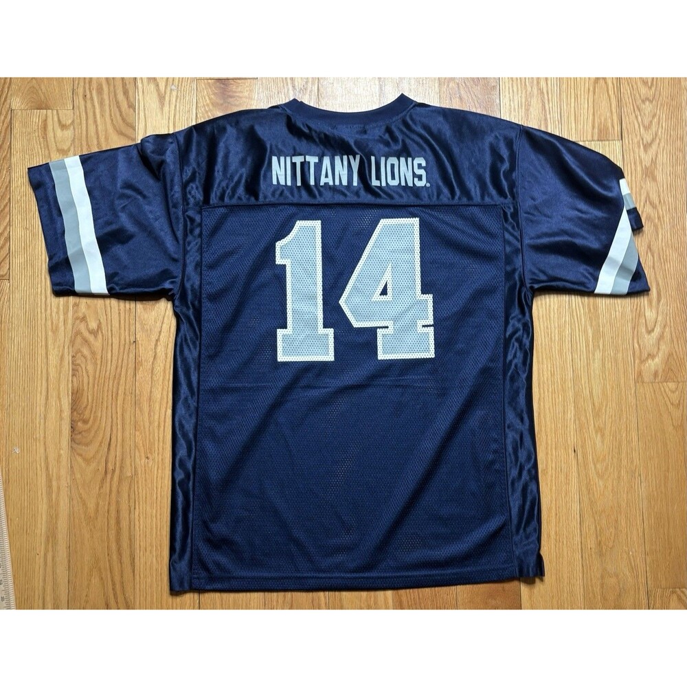 Penn State Nittany Lions Men’s Large Football Jersey NCAA Blue Gray Vintage